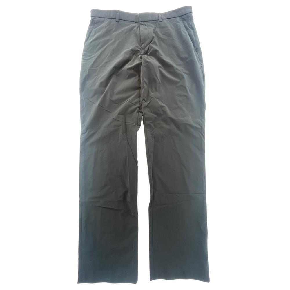 Perry Ellis Men's 34x32 Gray Slim Fit Pants Nylon Blend‎ Casual Trousers